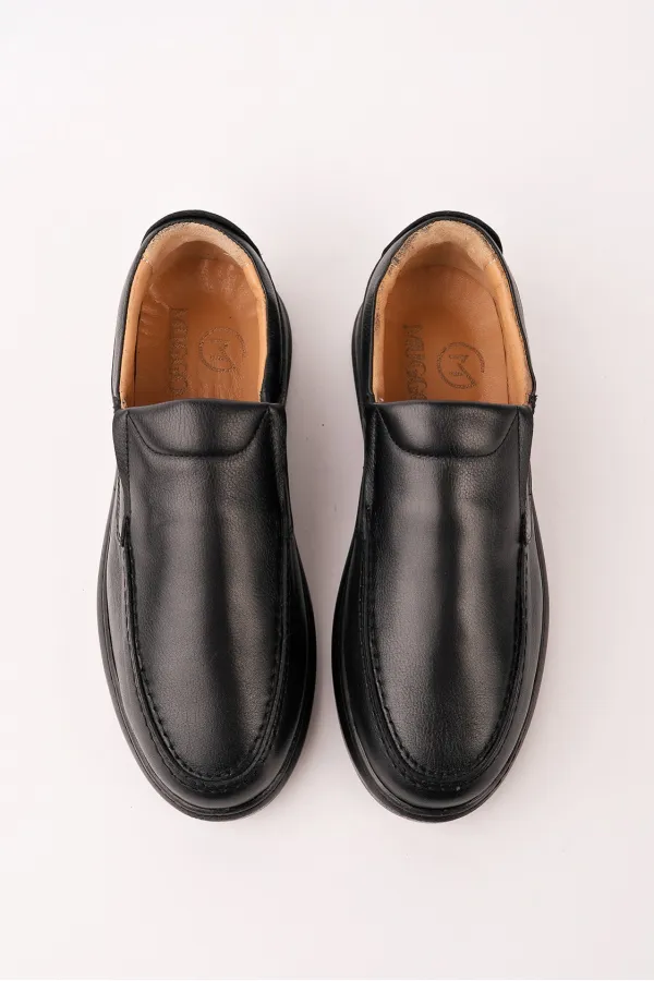 Chaussures décontractées classiques pour hommes Muggo LEGACY en cuir véritable, à enfiler et à semelle confortable