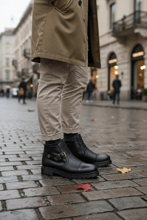 Bottes pour hommes Muggo RODRIGUEZ, garanties imperméables au froid, avec fermeture éclair et doublure en fourrure