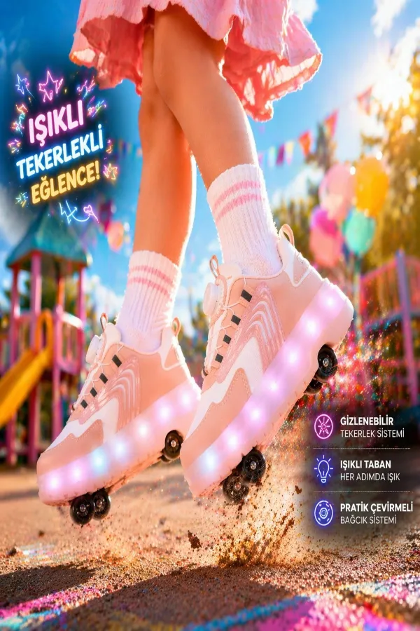Muggo FLOW Kids Light-Up Roller Skate Sneaker Sports Shoes Muggo FLOW Kids Light-Up Roller Skate Sneaker Sports Shoes