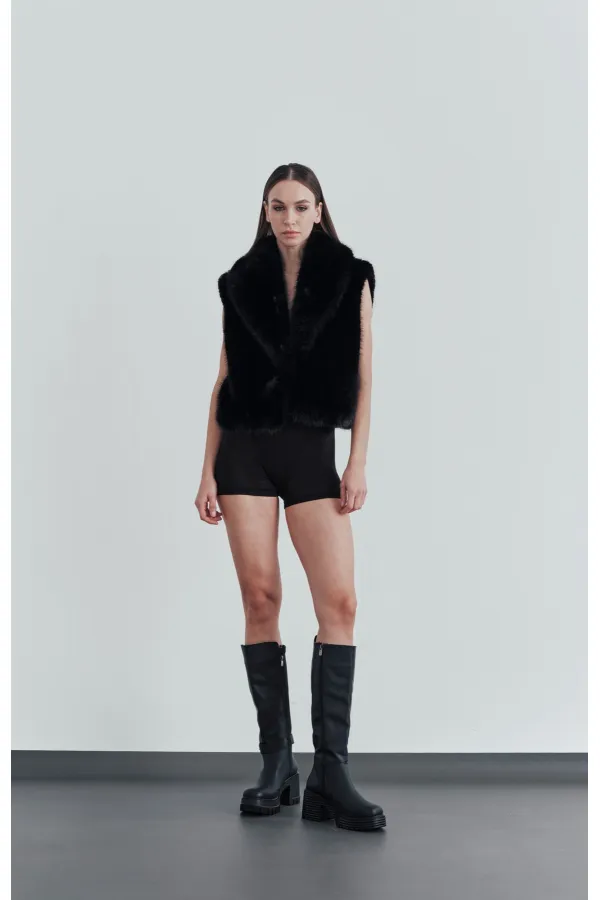 Muggo ARONGO garanti ceinture détail fermeture éclair talon plateforme bottes pour femmes