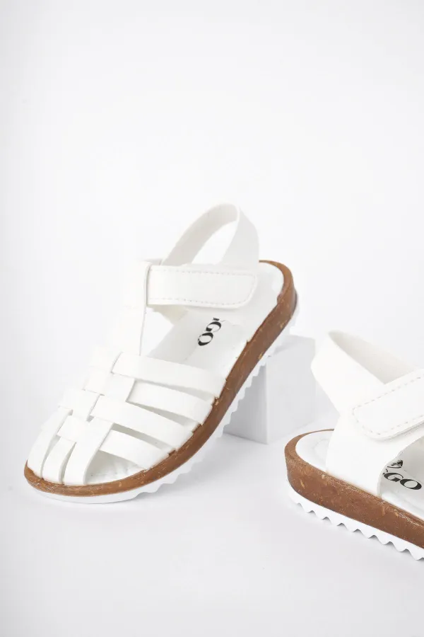 Muggo Rapunzel Garantili Günlük Ortopedik Hafif Taban Cırtlı Kız Çocuk Sandalet