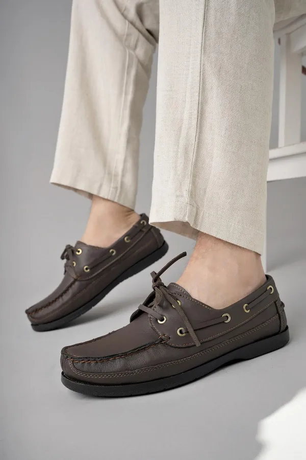 Muggo Sidro chaussures décontractées classiques en cuir véritable garanties pour hommes