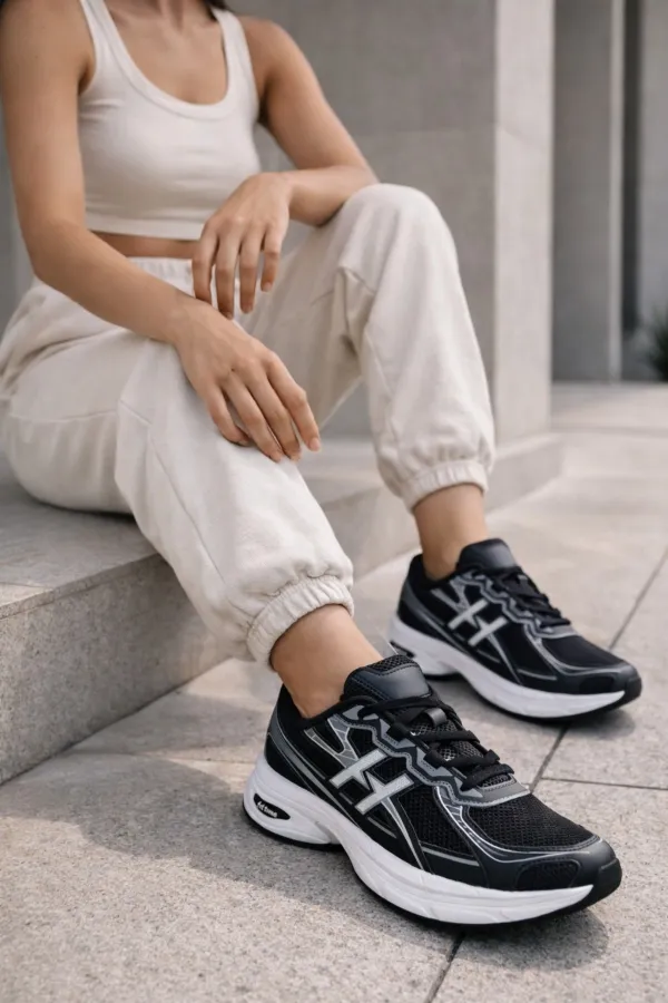 Muggo HYNEX Women's Thick Sole Lace-up Casual Sneaker Sports Shoes