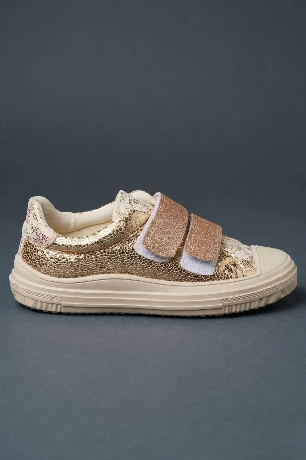 Chaussures de sport décontractées à paillettes et à scratch Muggo ORIELLA pour filles