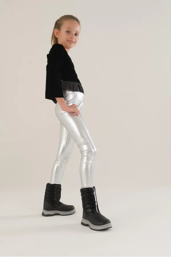 Bottes de pluie et de neige Muggo SUGAR pour enfants, unisexes, confortables et dotées d'une fermeture éclair sur le devant et d'une doublure en fourrure.