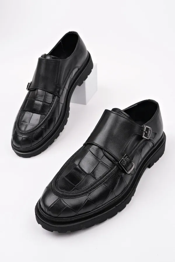 Chaussures orthopédiques décontractées pour hommes Muggo DIEGO Classic en cuir véritable