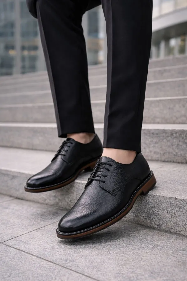 Muggo MATHEW Genuine Leather Lace-up Men's Classic Casual Shoes