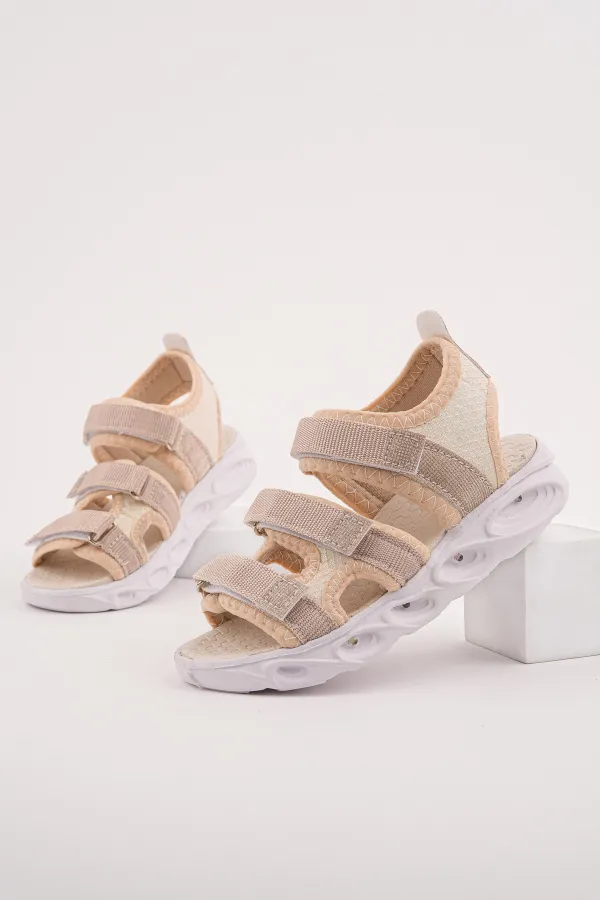 Sandales lumineuses à scratch pour filles Muggo TATU