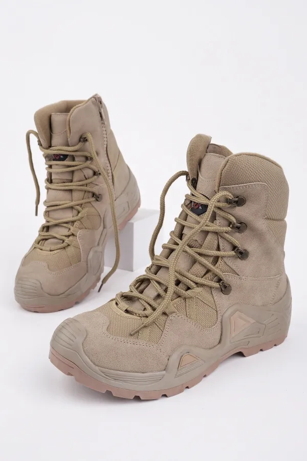 Muggo RANGER Tactical Military Zip-Up and Lace-Up Desert Boot