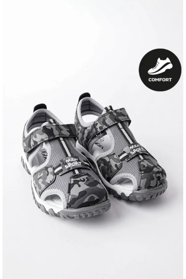 Muggo TWEETY Garantili Günlük Ortopedik Hafif Taban Önü Kapalı Cırtlı Unisex Çocuk Sandalet