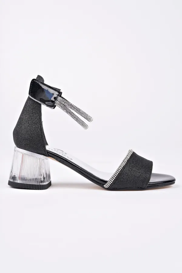 Chaussures à talons courts pailletées à bride cheville pour filles Muggo NOŞA