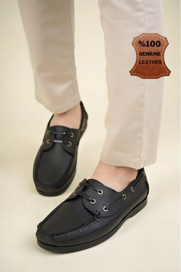 Chaussures décontractées classiques pour hommes Muggo MILLER en cuir véritable garanti