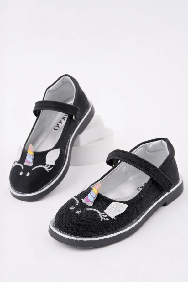 Muggo PATY Cırtlı ve Simli Günlük Kız Çocuk Babet