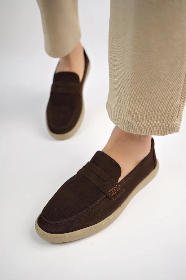 Muggo DENZEL Chaussures pour hommes classiques, confortables et orthopédiques, sans lacets, en cuir véritable, garanties pour tous les jours