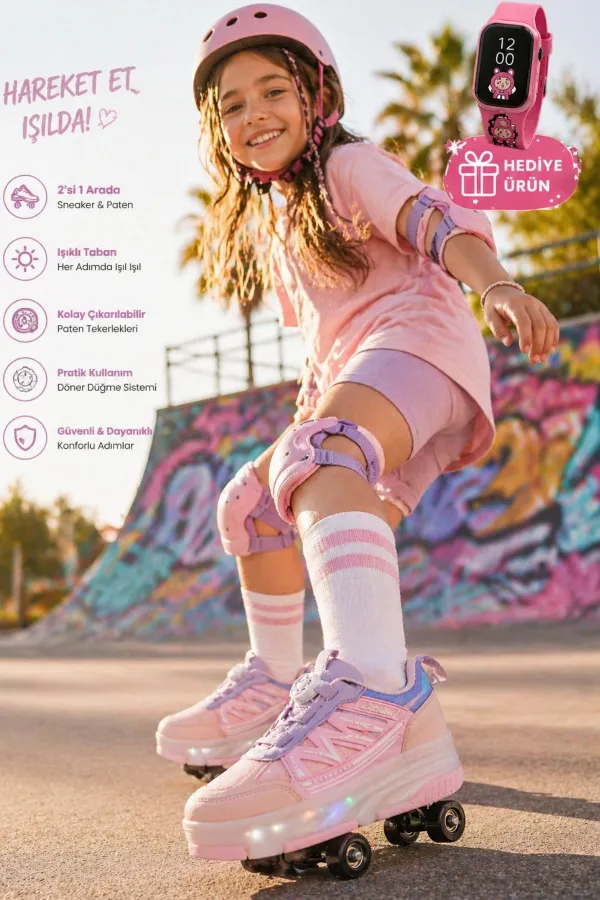 Muggo SKY Kids Light-Up Roller Skate Sneaker Sports Shoes Muggo SKY Kids Light-Up Roller Skate Sneaker Sports Shoes