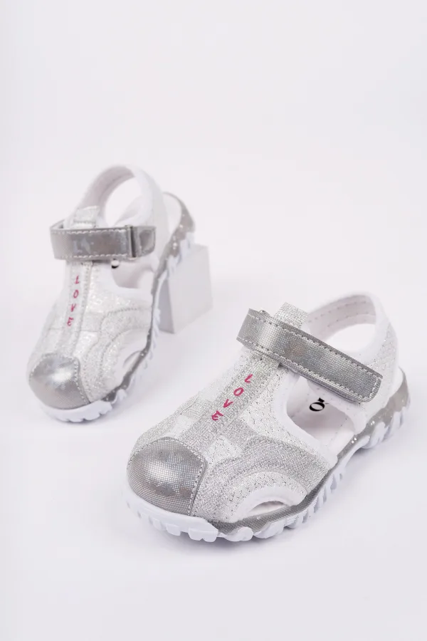 Muggo SLYVESTER Günlük Önü Kapalı Cırtlı Unisex Çocuk Sandalet