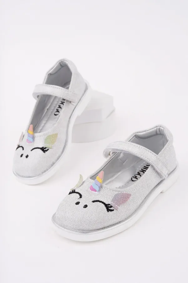 Ballerines Muggo PATY à scratch et paillettes pour filles