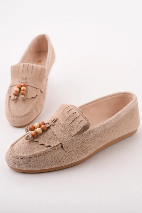 Muggo FAWN Colorful Beaded Detail Women's Casual Loafer Shoes Muggo FAWN Colorful Beaded Detail Women's Casual Loafer Shoes