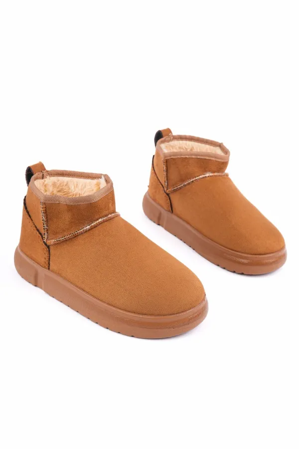 Bottines courtes décontractées Muggo TAZZY pour femmes, à semelle épaisse et doublure en fourrure.