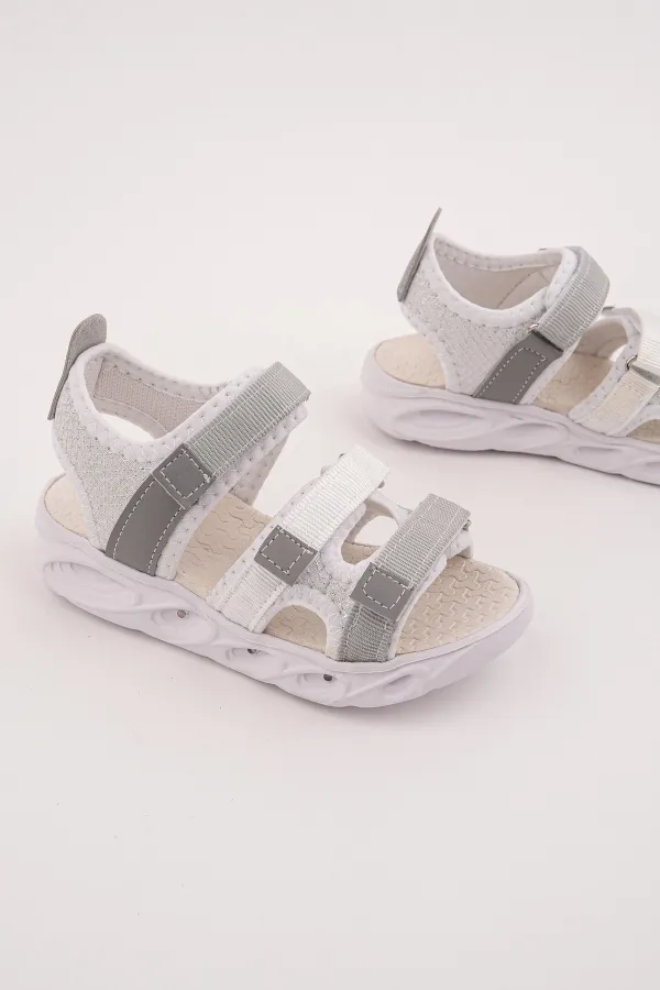 Sandales lumineuses à scratch pour filles Muggo TATU