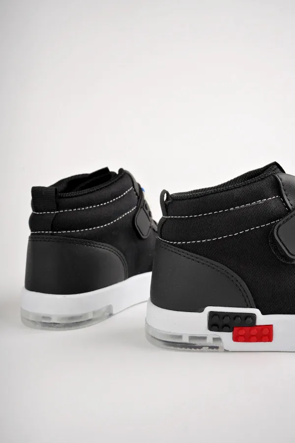 Muggo KUKULİ Garantili Legolu Bağcıklı ve Cırtlı Ortopedik Çocuk Sneaker Spor Ayakkabı