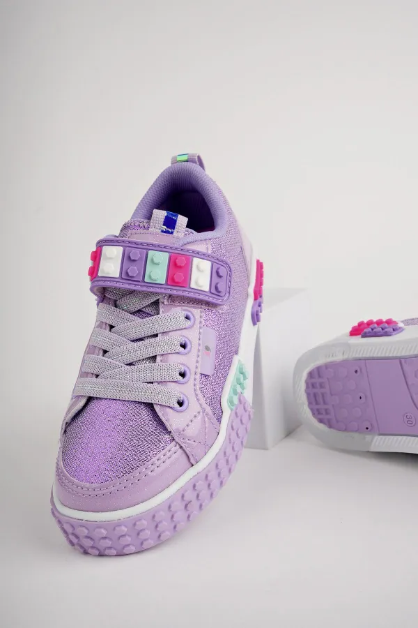 Chaussures de sport orthopédiques Muggo SONIC Guaranteed, à lacets et velcro, sur le thème Lego