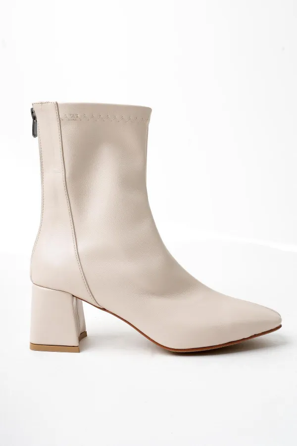 Bottes à talons pour femmes Muggo SASHA à bout carré et fermeture éclair arrière garanties