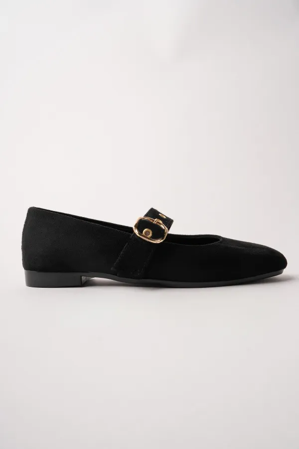 Ballerines en cuir pour femmes Muggo HALSEY à boucle dorée