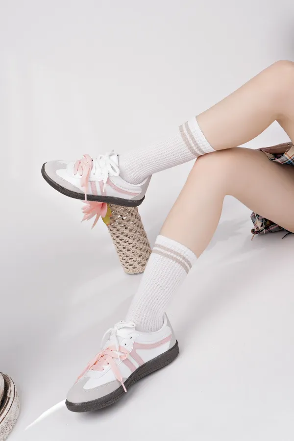 Muggo RETRO Çift Bağcıklı Günlük Kadın Sneaker Spor Ayakkabı