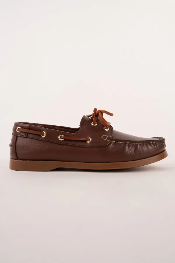 Muggo GENOVA Genuine Leather Lace-up Men's Casual Loafer Shoes Muggo GENOVA Genuine Leather Lace-up Men's Casual Loafer Shoes