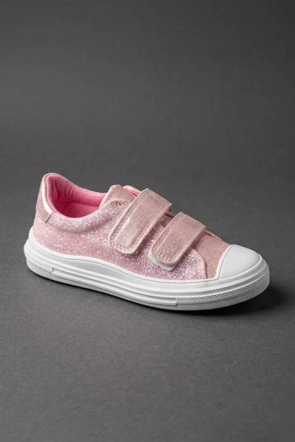 Chaussures de sport décontractées à paillettes et à scratch Muggo ORIELLA pour filles