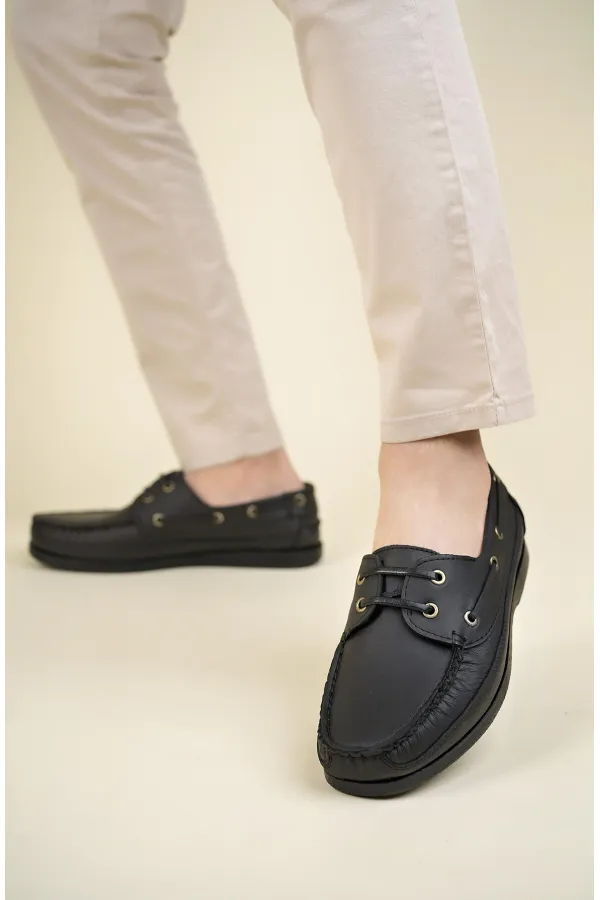 Chaussures décontractées classiques pour hommes Muggo MILLER en cuir véritable garanti