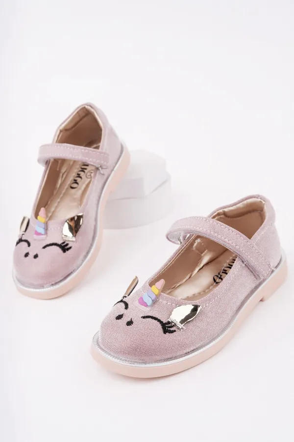 Muggo PATY Cırtlı ve Simli Günlük Kız Çocuk Babet