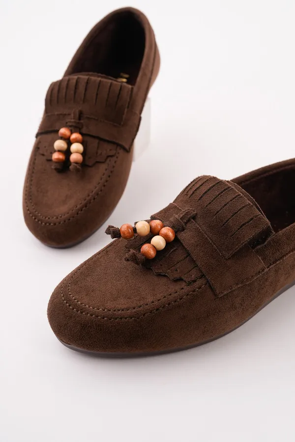 Muggo FAWN Colorful Beaded Detail Women's Casual Loafer Shoes Muggo FAWN Colorful Beaded Detail Women's Casual Loafer Shoes