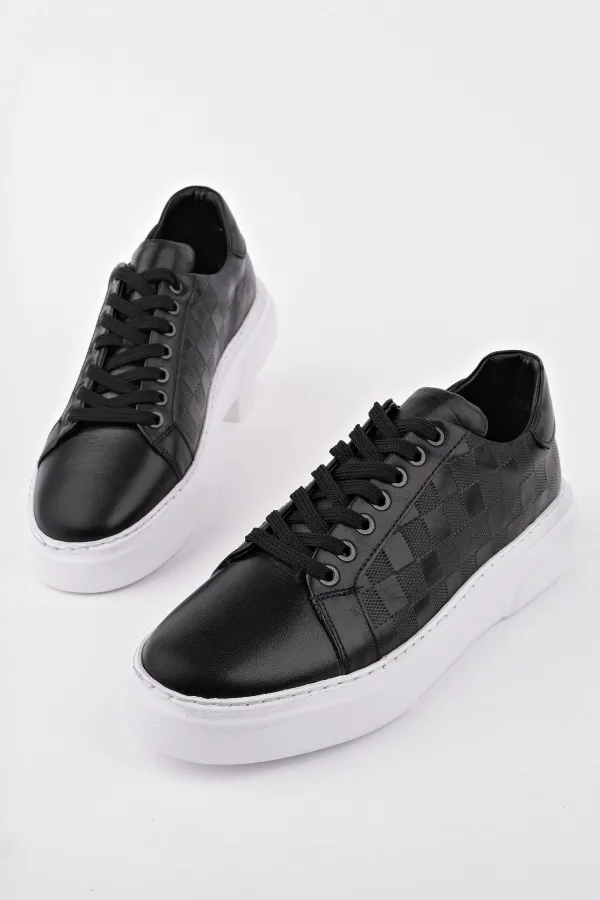 Muggo MORTA Kalın Taban Bağcıklı Hakiki Deri Erkek Günlük Sneaker Spor Ayakkabı