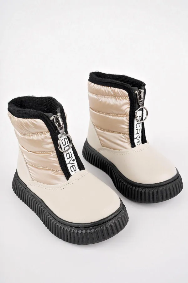 Bottes de pluie et de neige pour bébé Muggo CANDY, confort garanti, avec fermeture éclair avant et doublure en fourrure
