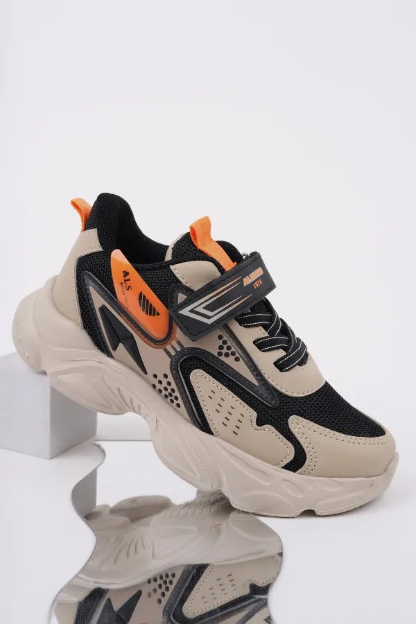 Chaussures de sport unisexes pour enfants Muggo PANTER à semelle épaisse, fermeture velcro et lacets