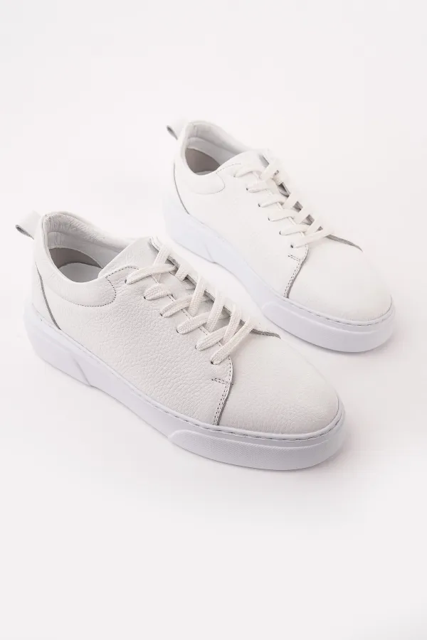 Muggo LEONS Genuine Leather Men's Thick Sole Lace-up Casual Sneaker Muggo LEONS Genuine Leather Men's Thick Sole Lace-up Casual Sneaker