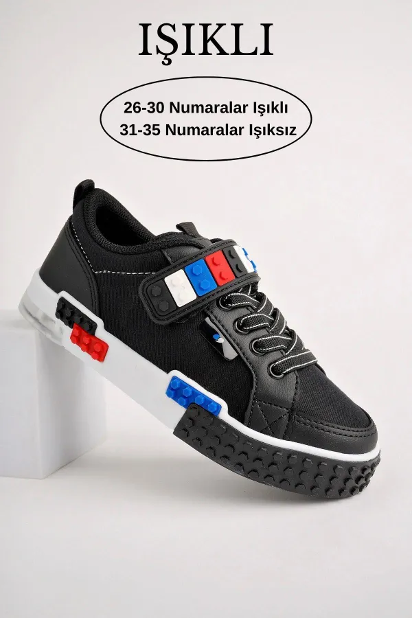 Chaussures de sport orthopédiques Muggo SONIC Guaranteed, à lacets et velcro, sur le thème Lego