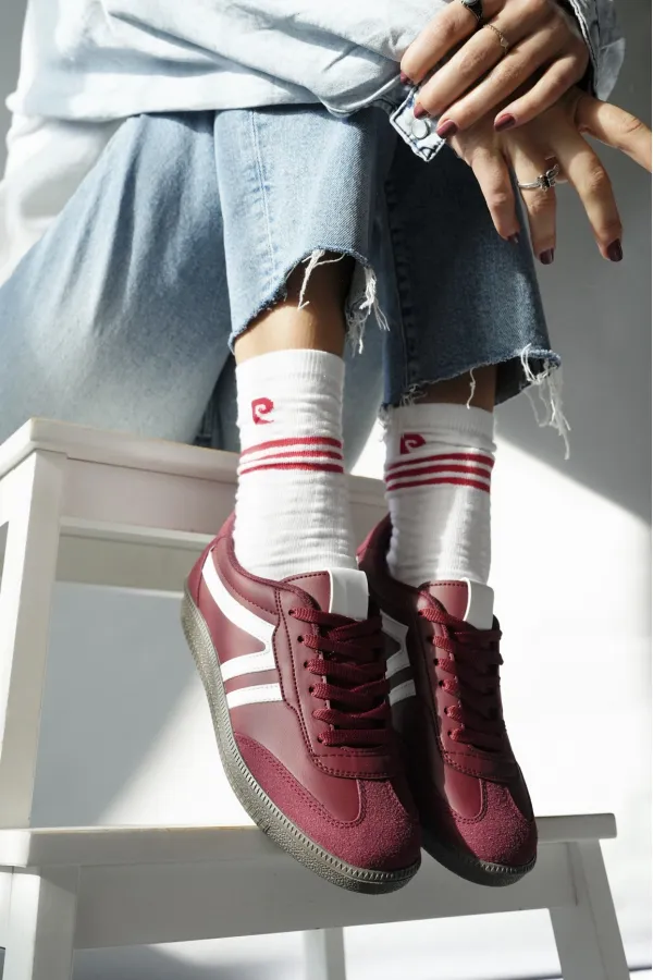 Muggo GARCİA Garantili Unisex Ortopedik Günlük Bağcıklı Yürüyüş Koşu Sneaker Spor Ayakkabı