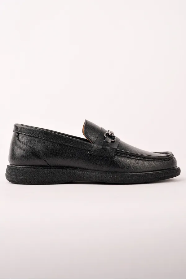 Chaussures décontractées pour hommes Muggo ALFRED en cuir véritable avec boucle en métal et semelle confortable