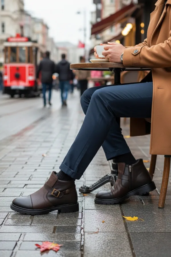 Bottes pour hommes Muggo RODRIGUEZ, garanties imperméables au froid, avec fermeture éclair et doublure en fourrure