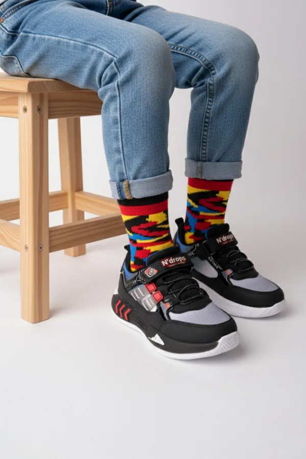 Chaussures de sport Muggo ZUZU pour enfants, à scratch et à lacets, pour tous les jours