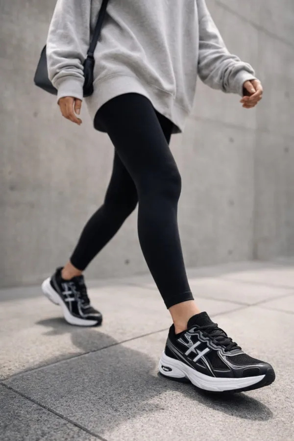 Muggo HYNEX Women's Thick Sole Lace-up Casual Sneaker Sports Shoes