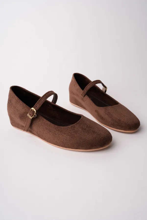 Ballerines Muggo BERNY à talon caché, en cuir, à bride unique pour femmes