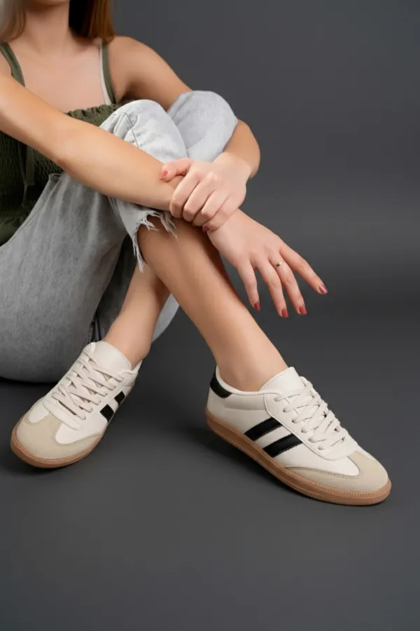 Muggo DORGO Kadın Günlük Bağcıklı Yürüyüş Koşu Sneaker Spor Ayakkabı