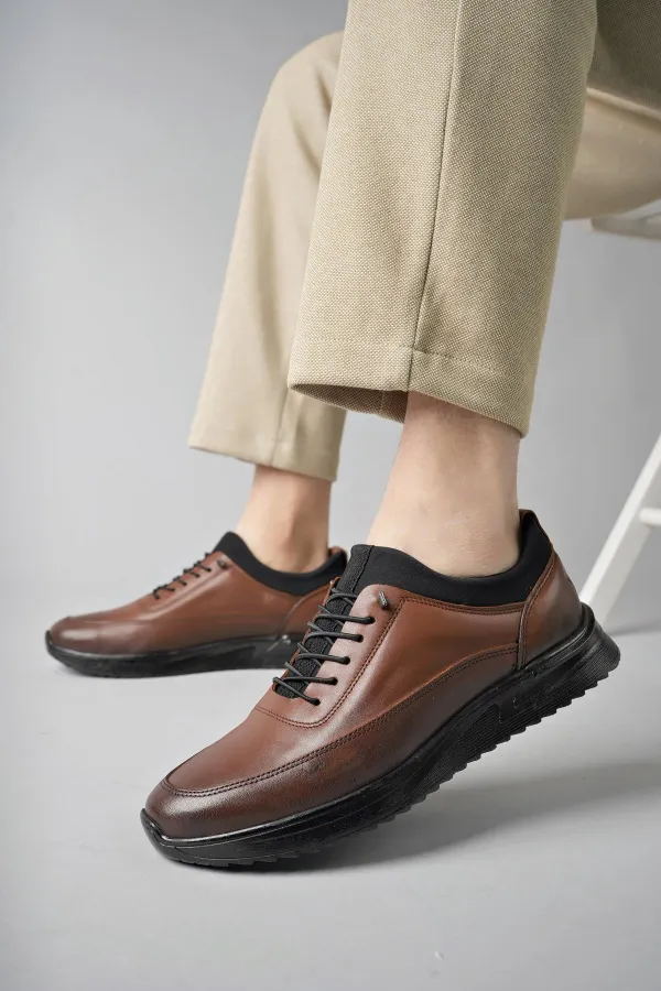 Muggo GRATUIT Garantie Chaussures orthopédiques confortables et classiques décontractées pour hommes en cuir véritable