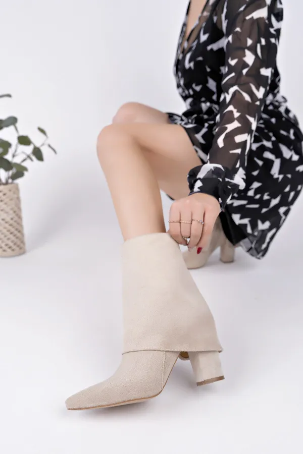 Bottes Muggo IMPERA à bout pointu, talon épais et fermeture éclair pour femmes