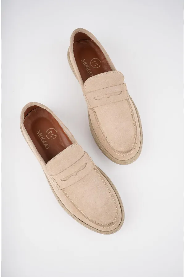 Muggo DENZEL Chaussures pour hommes classiques, confortables et orthopédiques, sans lacets, en cuir véritable, garanties pour tous les jours