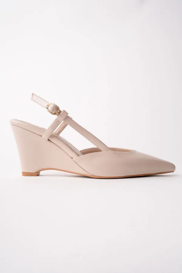 Chaussures à plateforme pour femmes Muggo MARBELLA à bout pointu et talon ouvert